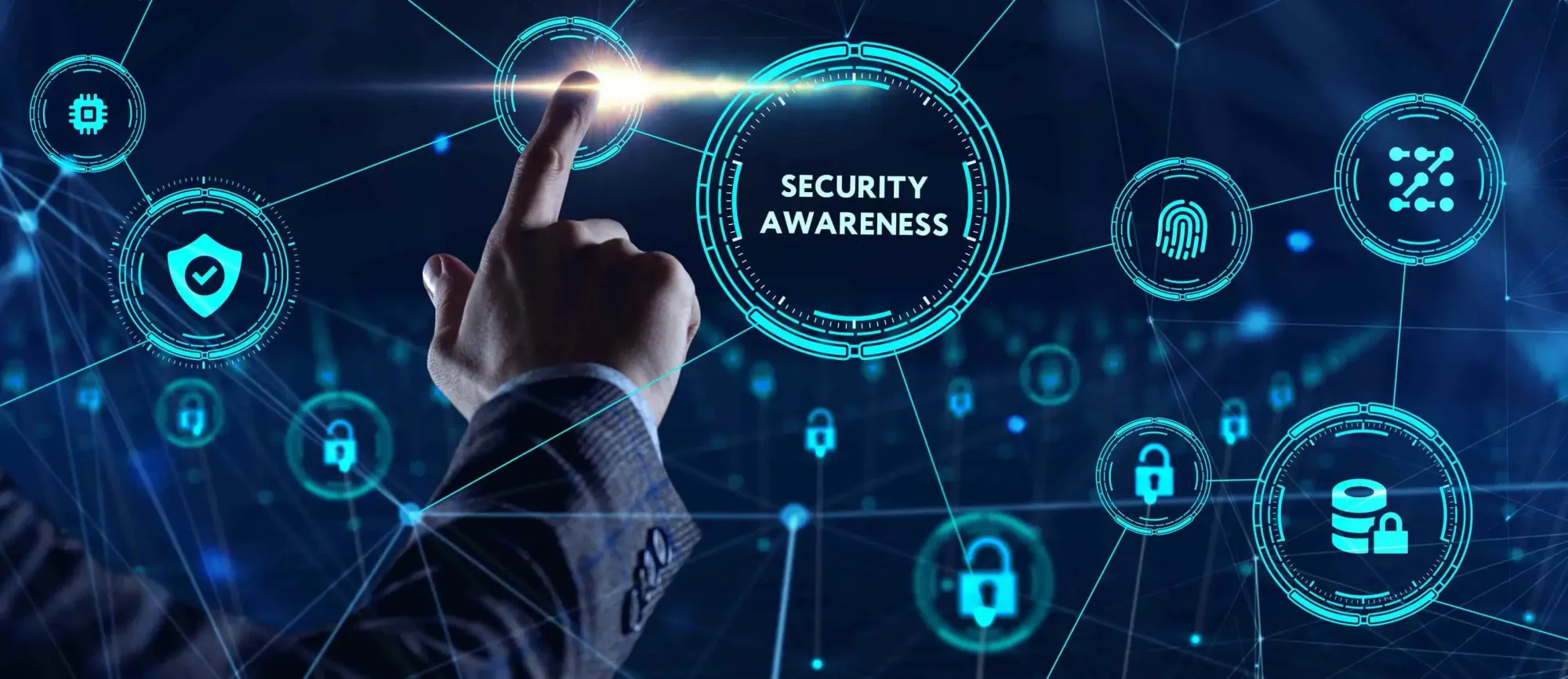 Cyber security architecture illustration representing layered defenses that protect critical digital assets, much like the walls of a castle.