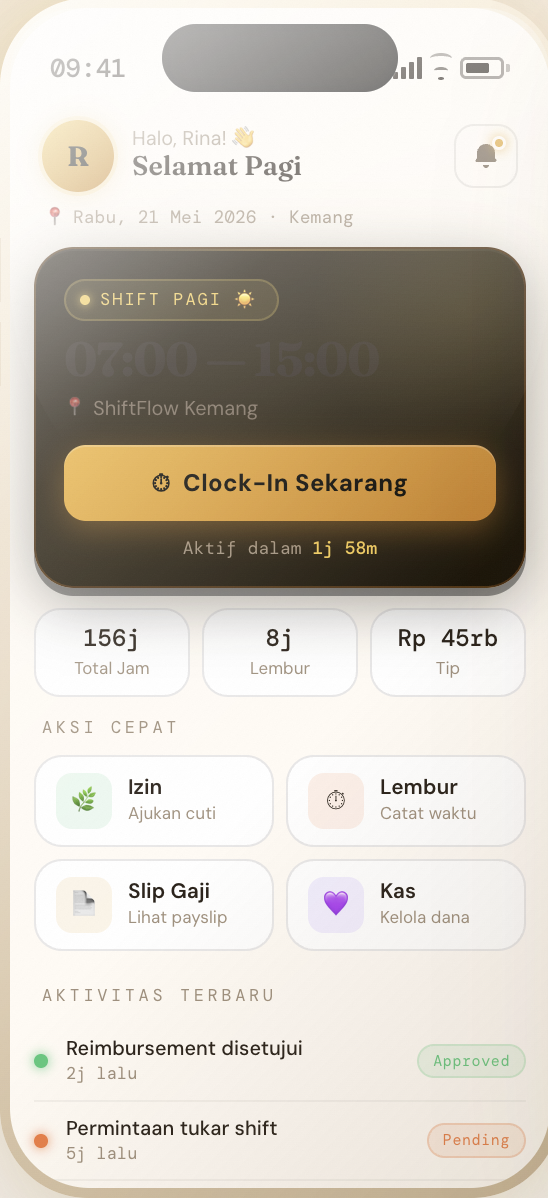 Home: absen & ringkasan